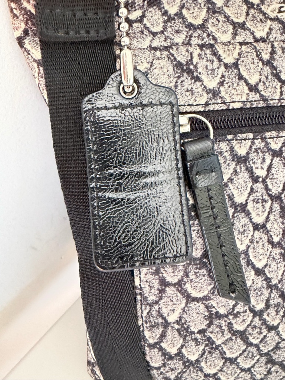 Coach Snake-Print Nylon Crossbody Bag - Picture 8 of 15